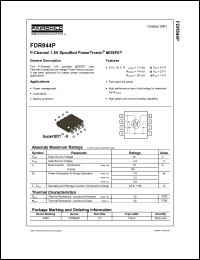 datasheet for FDR844P by Fairchild Semiconductor