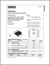 datasheet for FDS2070N3 by Fairchild Semiconductor