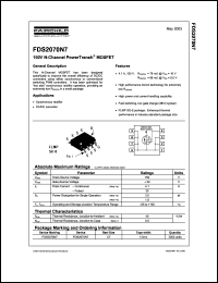 datasheet for FDS2070N7 by Fairchild Semiconductor