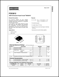 datasheet for FDS3612 by Fairchild Semiconductor