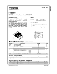 datasheet for FDS3890 by Fairchild Semiconductor