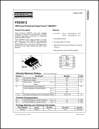 datasheet for FDS3912 by Fairchild Semiconductor