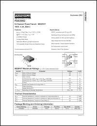 datasheet for FDS3992 by Fairchild Semiconductor