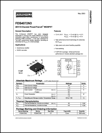datasheet for FDS4072N3 by Fairchild Semiconductor