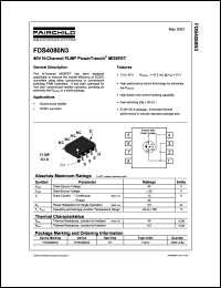 datasheet for FDS4080N3 by Fairchild Semiconductor