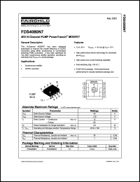 datasheet for FDS4080N7 by Fairchild Semiconductor