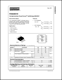 datasheet for FDS4501H by Fairchild Semiconductor