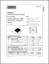 datasheet for FDS4770 by Fairchild Semiconductor