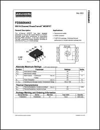 datasheet for FDS6064N3 by Fairchild Semiconductor