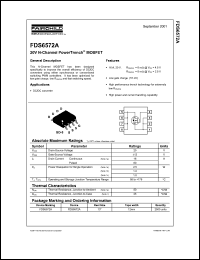 datasheet for FDS6572A by Fairchild Semiconductor