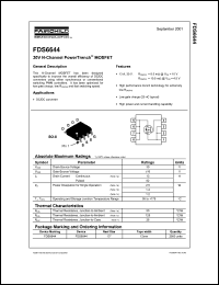 datasheet for FDS6644 by Fairchild Semiconductor