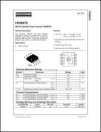 datasheet for FDS6676 by Fairchild Semiconductor