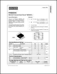 datasheet for FDS8333C by Fairchild Semiconductor