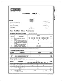 datasheet for FES16FTR by Fairchild Semiconductor