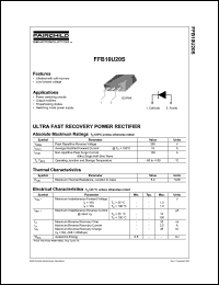 datasheet for FFB10U20S by Fairchild Semiconductor