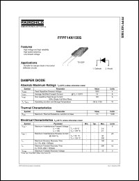 datasheet for FFPF14X150S by Fairchild Semiconductor