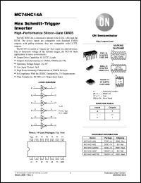 datasheet for MC74HC14AD by ON Semiconductor