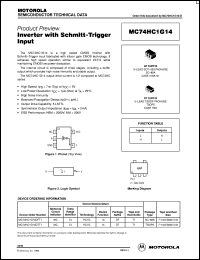 datasheet for MC74HC1G14DFT1 by ON Semiconductor