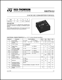 datasheet for GS3T5-5.2 by SGS-Thomson Microelectronics