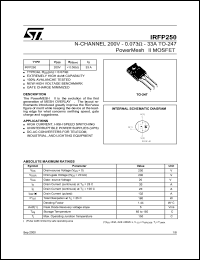 datasheet for IRFP250 by SGS-Thomson Microelectronics