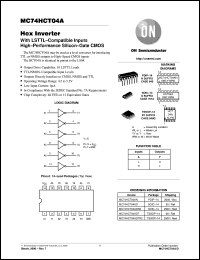 datasheet for MC74HCT04AD by ON Semiconductor