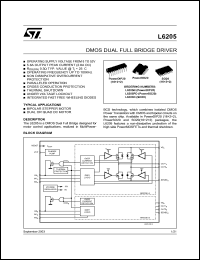 datasheet for L6205D by SGS-Thomson Microelectronics