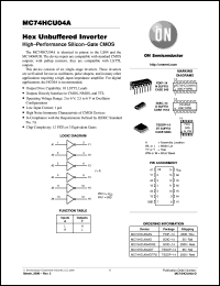 datasheet for MC74HCU04ADR2 by ON Semiconductor