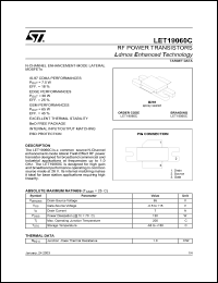 datasheet for LET19060C by SGS-Thomson Microelectronics