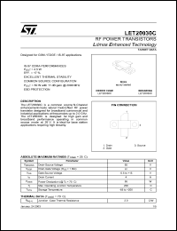 datasheet for LET20030C by SGS-Thomson Microelectronics
