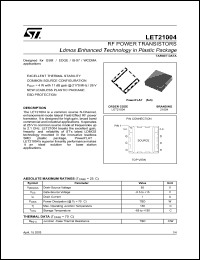 datasheet for LET21004 by SGS-Thomson Microelectronics