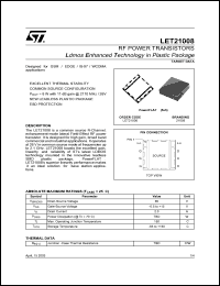 datasheet for LET21008 by SGS-Thomson Microelectronics