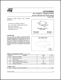 datasheet for LET21030C by SGS-Thomson Microelectronics