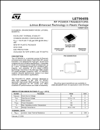 datasheet for LET9045S by SGS-Thomson Microelectronics