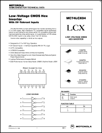datasheet for MC74LCX04DTEL by ON Semiconductor