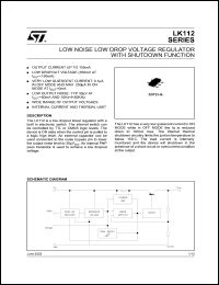 datasheet for LK112M30TR by SGS-Thomson Microelectronics