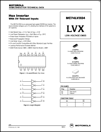 datasheet for MC74LVX04D by ON Semiconductor