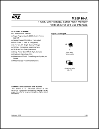 datasheet for M25P10-AV by SGS-Thomson Microelectronics