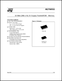 datasheet for M27W032 by SGS-Thomson Microelectronics