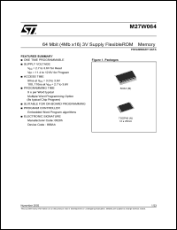 datasheet for M27W064 by SGS-Thomson Microelectronics