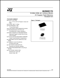 datasheet for M29W017D by SGS-Thomson Microelectronics
