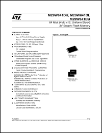 datasheet for M29W641D by SGS-Thomson Microelectronics