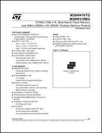 datasheet for M36W416BG by SGS-Thomson Microelectronics