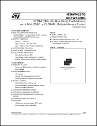 datasheet for M36W432TG by SGS-Thomson Microelectronics