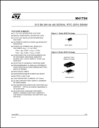 datasheet for M41T94 by SGS-Thomson Microelectronics