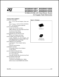 datasheet for M58BW016 by SGS-Thomson Microelectronics