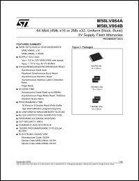 datasheet for M58LV064A by SGS-Thomson Microelectronics