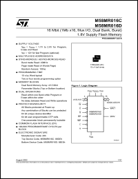 datasheet for M58MR016C by SGS-Thomson Microelectronics