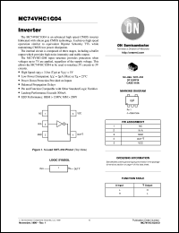 datasheet for MC74VHC1G04DFT1 by ON Semiconductor