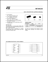 datasheet for M74HC05B1R by SGS-Thomson Microelectronics