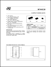 datasheet for M74HC30B1R by SGS-Thomson Microelectronics